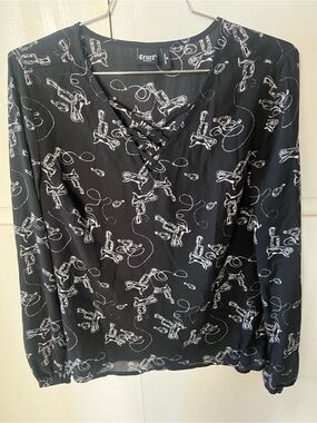 Cruel Girl Western Mink Print Blouse
